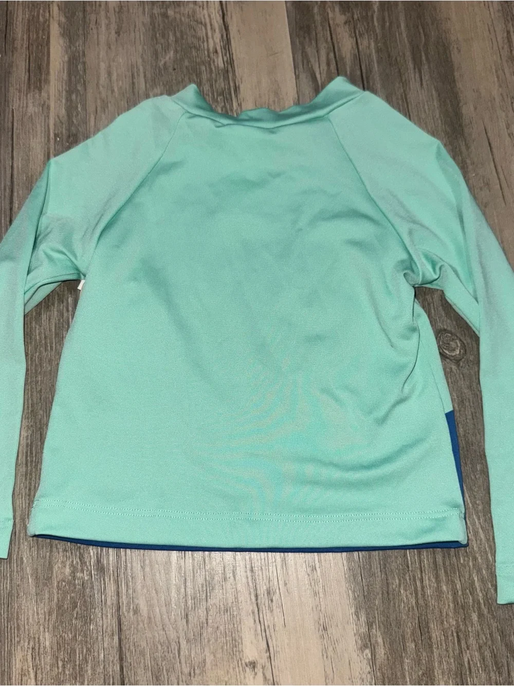 Mint Green Kids Long-Sleeve Rash Guard with Seal Float Graphic